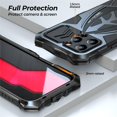thumbnail image 3 of Compatibility with iPhone 16 Pro Max Case Heavy Duty Protection Rugged Screw Full Body Military Grade Metal Bumper Rubber with Hard Durable Phone Cases Cover Men  2024 Black, 3 of 14