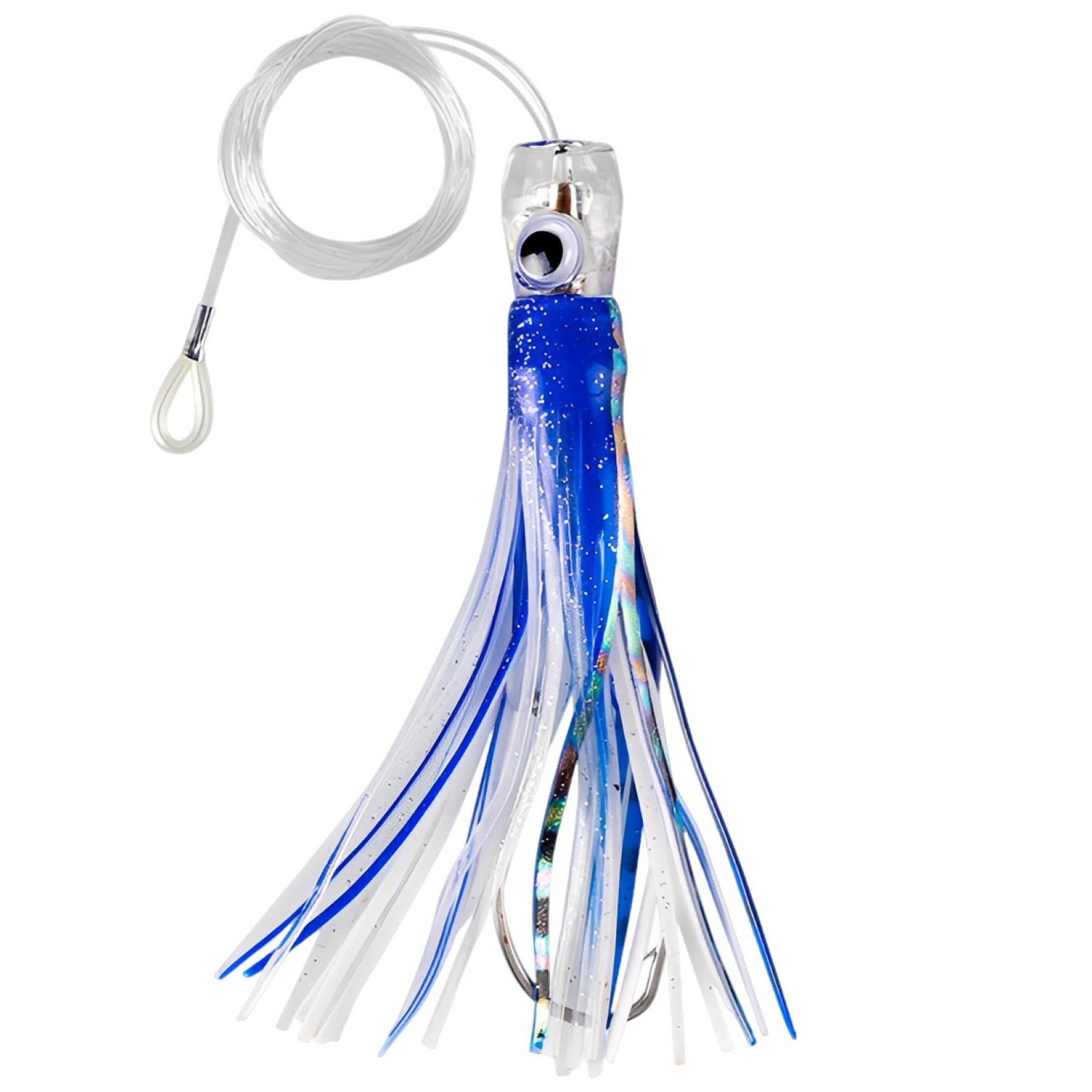 Tuna Lure 9.8 in Trolling Fishing Baits with Squid Skirt Tuna Lure Featuring Mylar Wing Saltwater Baits for Tuna Offshore Fishing