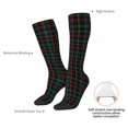 thumbnail image 4 of Honeii Buffalo Plaid Dark Green Print Long Socks,Novelty Design Socks Gift for Men and Women,Crew Socks,Calf Socks, 4 of 6