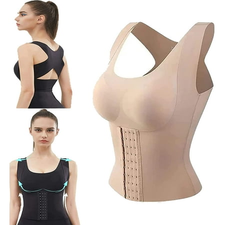 

3-in-1 Waist Buttoned Bra Shapewear Snatch Bra 3 in 1 Waist Corset Shaper Push Up Bras Women s Shapewear (L 2PCS Skin Tone)