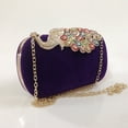 thumbnail image 4 of Qarigey Embragues de moda para eventos nocturnos: bolsos de noche funcionales con aspecto glamuroso Bolsas de mensajero y de hombro púrpura 1, 4 of 6