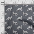 thumbnail image 1 of oneOone Organic Cotton Poplin Twill Fabric Fox Block Printed Craft Fabric BTY 42 Inch Wide, 1 of 4