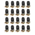thumbnail image 1 of YXQ 20 Pcs Potentiomètres 5K ohm avec Bouton de Pot Couvercle 3 Bornes Joint Unique Réglable Linéairement, 1 of 4