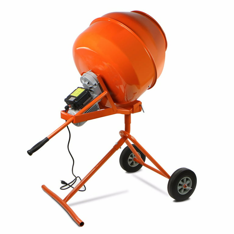 Stark 5 cu.ft Portable Electric Concrete Cement Mixer barrow Machine 1/2HP Mixing  Mortar with Wheel, Orange 