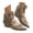 Khaki, variant on Women Fringe Heel Sandals Pointed Toe Ankle Strap Beach Flip Flops Summer