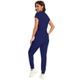 thumbnail image 6 of Niaahinn Women's Scrub Jumpsuit In 8 Pocket Scrubs Set with Front Zipper Open Placket Neckline Top and Elastic Waist, 6 of 8