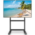 thumbnail image 3 of RTVR Floor TV Cart Stand with Mount for 55 to 100 inch Screens up to 150 lbs Heavy Duty Conner TV Stand, Black, 3 of 9