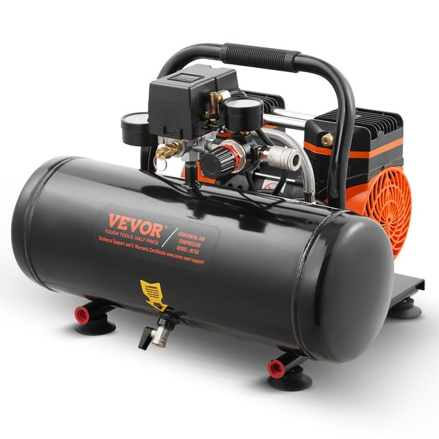 Compresor de aire VEVOR, tanque de acero de 2 galones, 1 HP, 2.1 CFM, 120 V