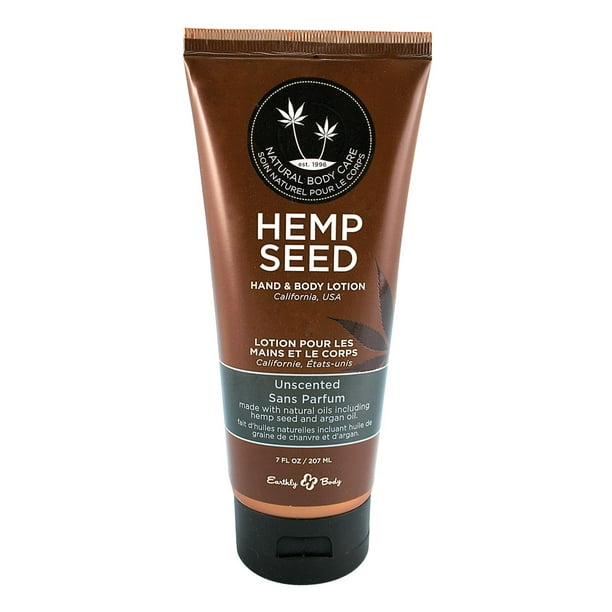 Earthly Body Hemp Seed Hand and Body Lotion, Unscented, 7 Oz