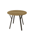 thumbnail image 7 of Oufan 35.43 Inch Round Dining Table, with Metal Black Legs for 2-4 people,Space-Saving Dinette for Home, KitchenModern Dining Room Table, Brown, 7 of 7