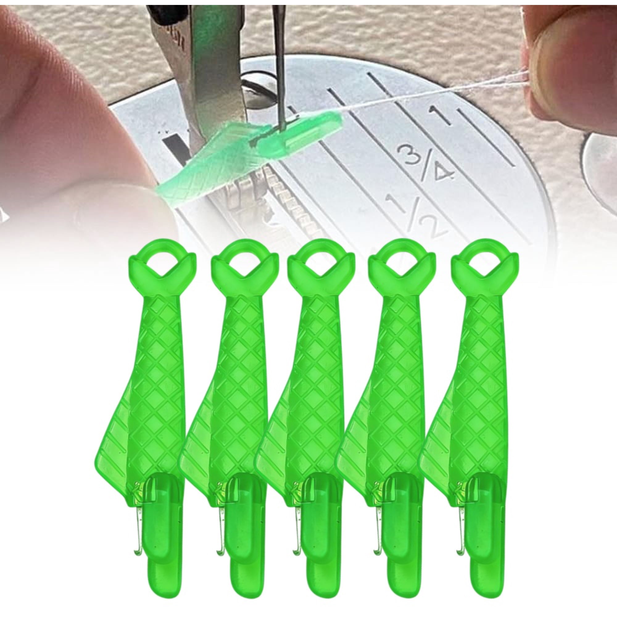 10 Pcs Fish Mouth Sewing Machine Needle Threader Automatic Sewing Needle Inserter and Threading Tool for Hand Sewing Quick Sewing Machine Loop Needle Threaders for Small Eye Needles