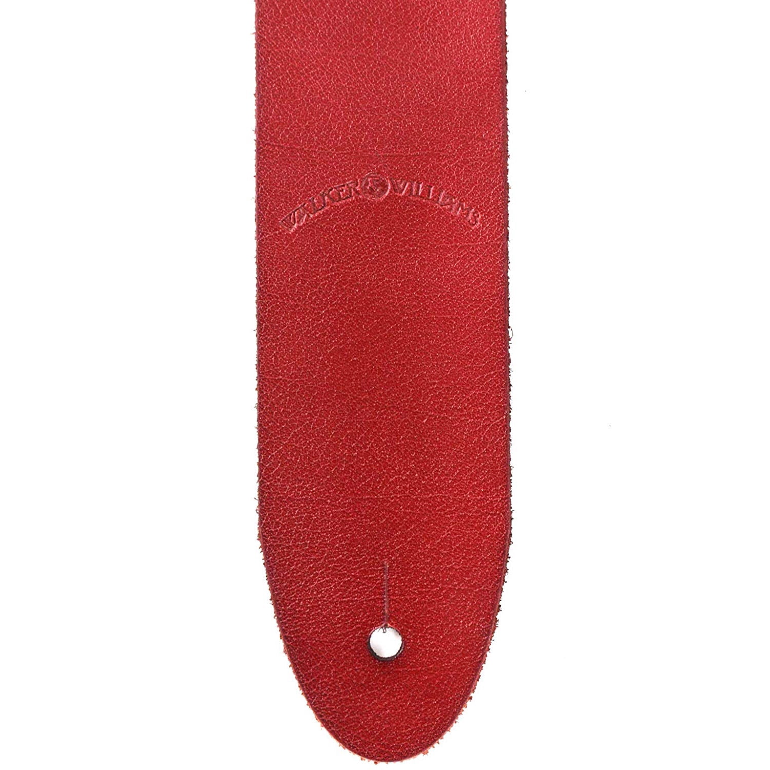 Walker & Williams SL-117 Red Chestnut Full Grain Soft Italian Leather Natural Finish Guitar Strap