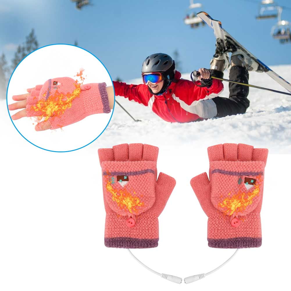 LYUMO Rechargeable Heated Gloves, Thermal Gloves, Women Female Double