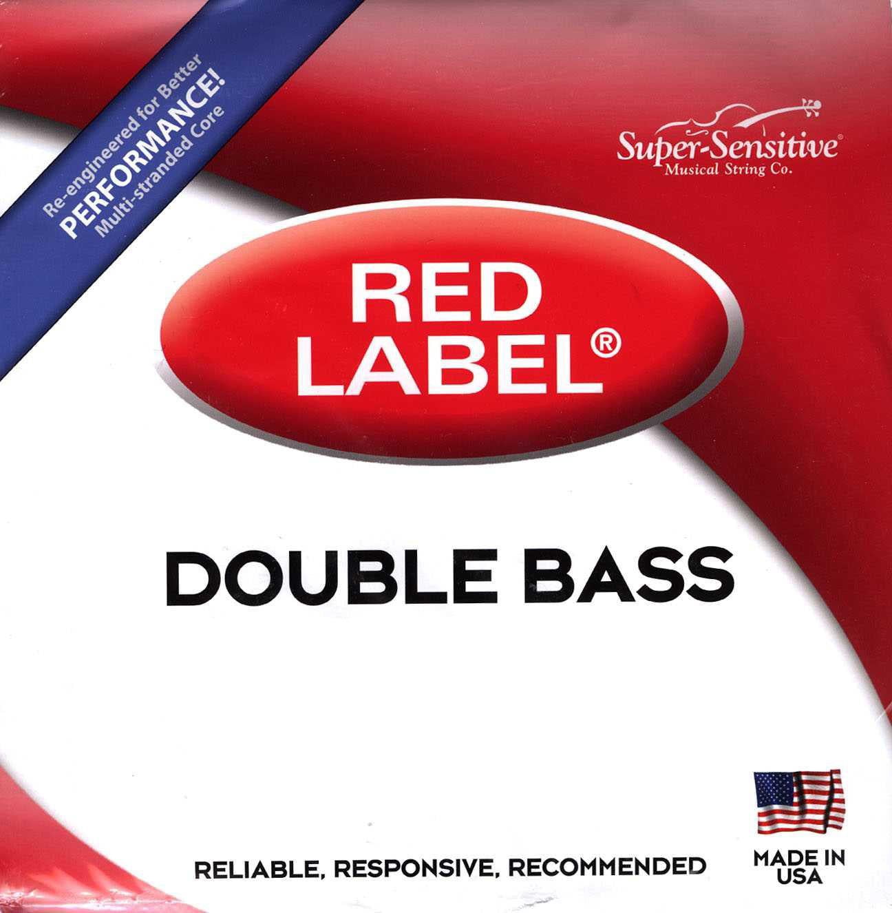Super Sensitive Red Label Double Bass String Set (3/4)