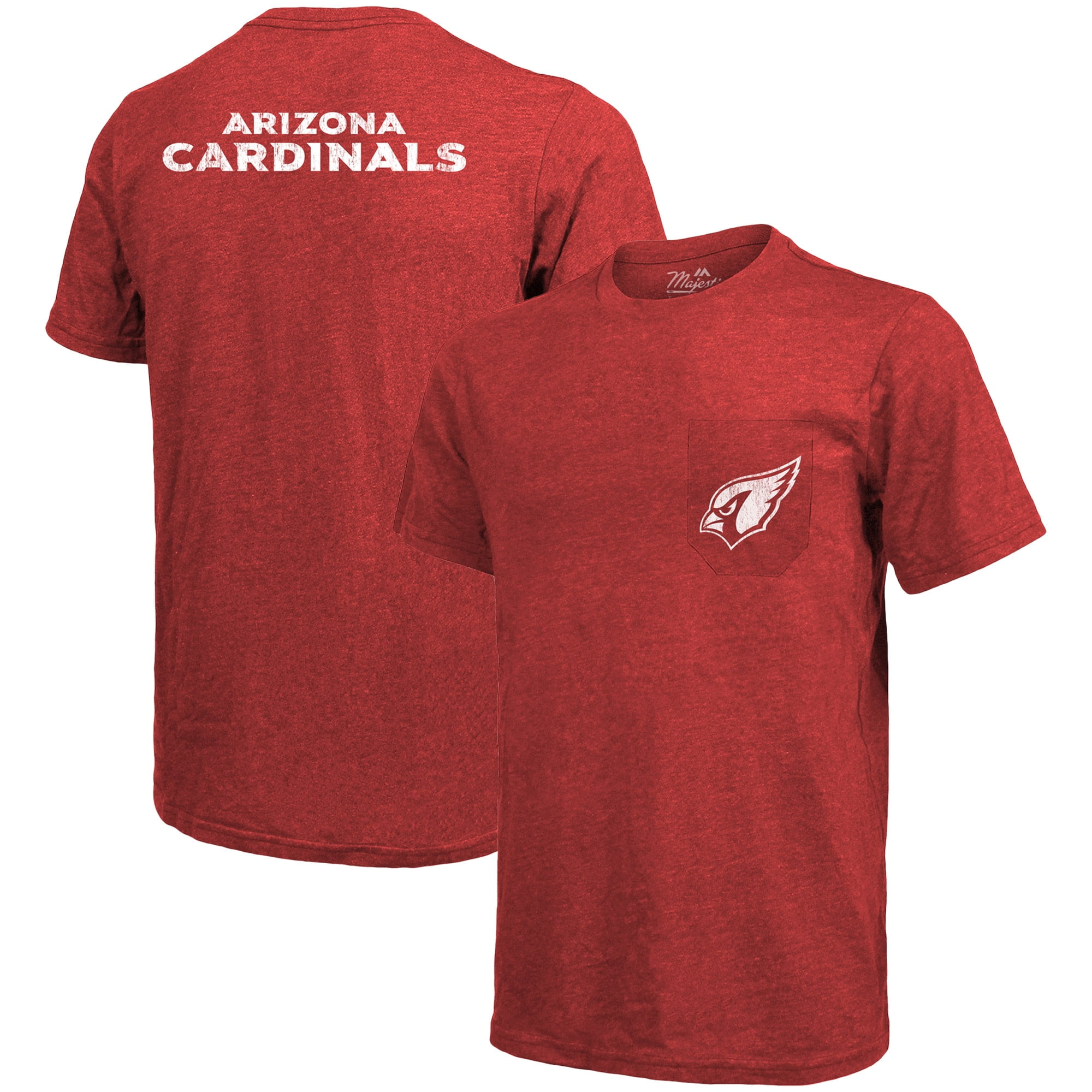 Arizona Cardinals Majestic Threads TriBlend Pocket TShirt Cardinal