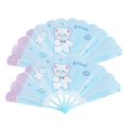 thumbnail image 1 of Cartoon Pattern Fan Sure Here's A Product Title for Listing 2pcs Cartoon Pattern Hand Crank Cool Fan Student Children Summer Portable Folding Fan, 1 of 8