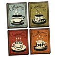 thumbnail image 2 of Gango Home Decor Retro Coffee Cup Kitchen Wall Art; Four Multi-Color 8x10in Hand-Stretched Canvases, 2 of 8