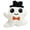 B, variant on Cute Ghost Plush Throw Pillow 14 Inch Halloween Decorative Stuffed Cushion with Pink Bow & Black Hat Bow Tie
