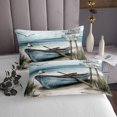 thumbnail image 3 of Erosebridal Retro Boat Pattern Quilt Sets for Queen Size Bed, Rustic Farmhouse Lake House Lodge Cabin Bed Set, Super Cozy 3-Piece, 3 of 5