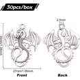 thumbnail image 2 of 30Pcs Tibetan Style Dragon Charms Silver Dragon Pendants, 2 of 2
