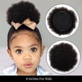thumbnail image 5 of Extensions de Cheveux Humains Crépus Bouclés Queue de Cheval 4 6 8 Pouces Afro Puff à Cordon, 5 of 5
