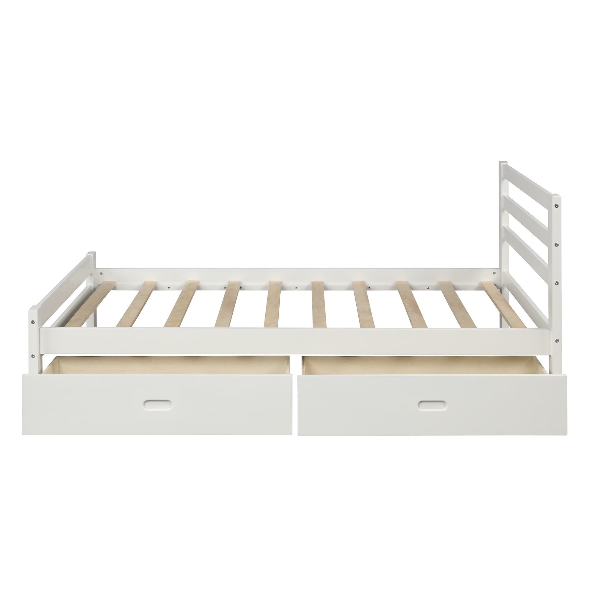 Twin Platform Bed Frame,Wood Platform Bed Frame with Drawers and Headboard for Children Teenagers Girls and Boys,No Box Spring Needed,Easy Assembly