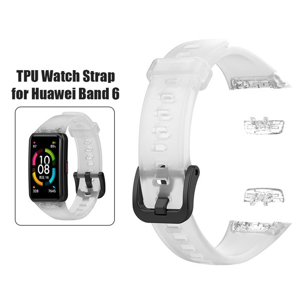 Correa de reloj para HUAWEI HONOR Band 6 Correa de reemplazo de pulsera de TPU (Blanco)