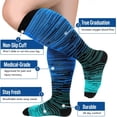 thumbnail image 5 of Plus Size Compression Socks for Women Men 20-30 mmHg 2xl 3xl 4xl , Wide Calf High Tights Long SocksStockings Best Support for Circulation, Running, 5 of 7