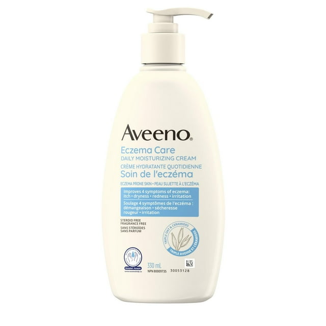 Aveeno Eczema Care Daily Moisturizing Cream, Dry Skin Moisturizer, Itchy Skin Relief,Eczema Prone Skin, Fragrance Free