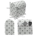 thumbnail image 4 of Compass Stand Mixer Cover, Classical Windrose and Helms Monochrome Pattern Marine Navigation Sailing Theme, Kitchen Appliance Organizer Bag Cover with Pockets, 5 Quarts, Black White, by Ambesonne, 4 of 4