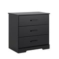 thumbnail image 3 of Prepac Rustic Ridge Farmhouse Nightstand Bedside Table, Black Nightstand for Bedroom, End Table with 3 Drawers 16.25"D x 27.5"W x 26.75"H, BDNR-1603-1, 3 of 12