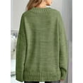 thumbnail image 4 of Long Sleeve Solid V Neck Casual Knit Pullover Sweater, 4 of 7