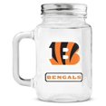 thumbnail image 1 of Cincinnati Bengals Mason Jar Glass With Lid, 1 of 1