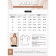 thumbnail image 4 of Camiseta Dokotoo rosa de punto gofrado con cuello en V para mujer de gran tamaño 2025, 4 of 5