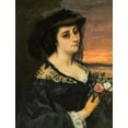 thumbnail image 2 of Courbet, Gustave 12x14 Gold Ornate Wood Framed with Double Matting Museum Art Print Titled - Mme Laure Borreau, 2 of 4