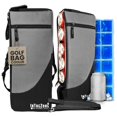 thumbnail image 1 of Enfriador de bolsas de golf Frostbox con aislamiento para 6 latas de cerveza, color negro y gris, 1 of 6