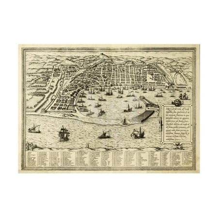 Antique Map Of Messina The Town Of Sicily Separated From Italy By The Strait Of The Same Name Print Wall Art By