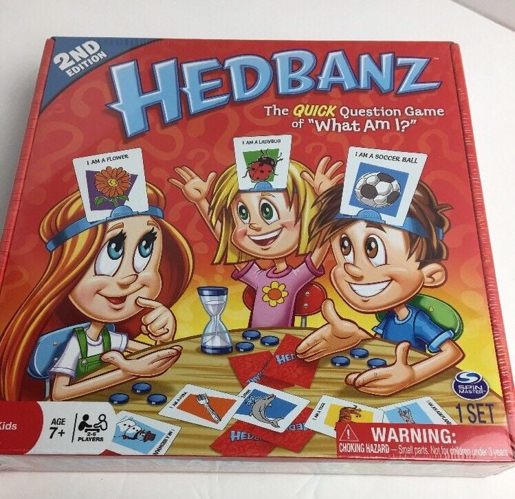 Hedbanz Board Card Game Headbands What am I?