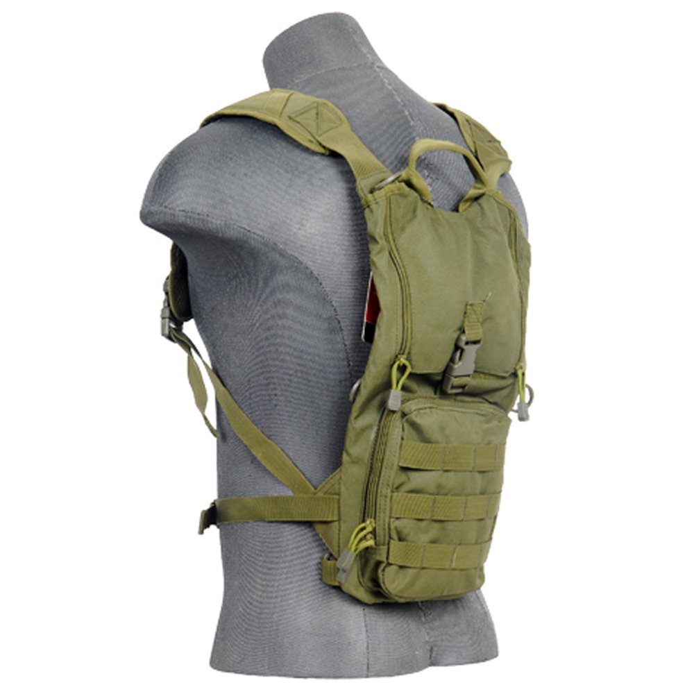 LANCER TACTICAL LIGHT WEIGHT HYDRATION CAMEL PACK IN OD FOR 2.5L