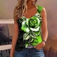 thumbnail image 4 of Penkiiy Boho Tank Tops for Women Sleeveless Print Basic Cami Top Summer Casual Blouse Vest Shirts Summer Spring Fashion 2024 L Green, 4 of 4
