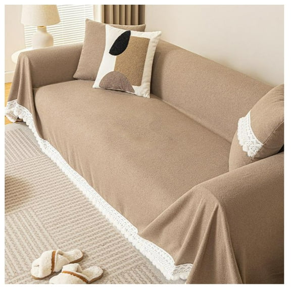 Fuzzy Sofa Covers,Soft Sofa Cushion Covers, Washable Non-Slip Sofa Cover, Couch Cover L Shape Furniture Protector for 1/2/3 Seater