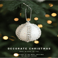 thumbnail image 5 of Decoración de árbol de Navidad de 5,5 cm, 6 piezas/juego, bola de Navidad de lujo con hilo de seda, colgante de Navidad 2025, suministros para fiestas de Año Nuevo, 5 of 5