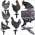thumbnail image 3 of Decoración de pollo para jardín, gallina realista, arte de patio de pollo, acrílico hueco, 5 uds., 3 of 5