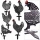 thumbnail image 3 of Decoración de pollo para jardín, gallina realista, arte de patio de pollo, acrílico hueco, 5 uds., 3 of 5