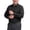 Black, variant on Collared Solid Plain Long Sleeve Stretch Casual Dress Pullover for Big Men, Relax Fit All Occasion Everyday Formal Tops Wine 2XL