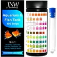 thumbnail image 1 of Bandes de Test d'Aquarium - Trousse de Test d'Aquarium 9-en-1 avec Livre Électronique - Trousse de Test d'Eau d'Aquarium avec Bandes de Test d'Aquarium Rapides et Précises - 100 Bandes de Test par JNW Direct, 1 of 10