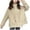 Khaki, variant on Inleife Womens Solid Color Casual Cardigan Jacket Long Sleeved Hooded Casual Jacket