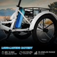 thumbnail image 4 of MOONCOOL TK1 20" Fat Tire Folding Electric Tricycle w/ Rack Bags, 750W Motor 48V Foldable Ebike Electric Trike for Adults, 3 Wheel Electric Bicycle w/Front & Rear Baskets, Certified to UL 2849 by SGS, 4 of 11