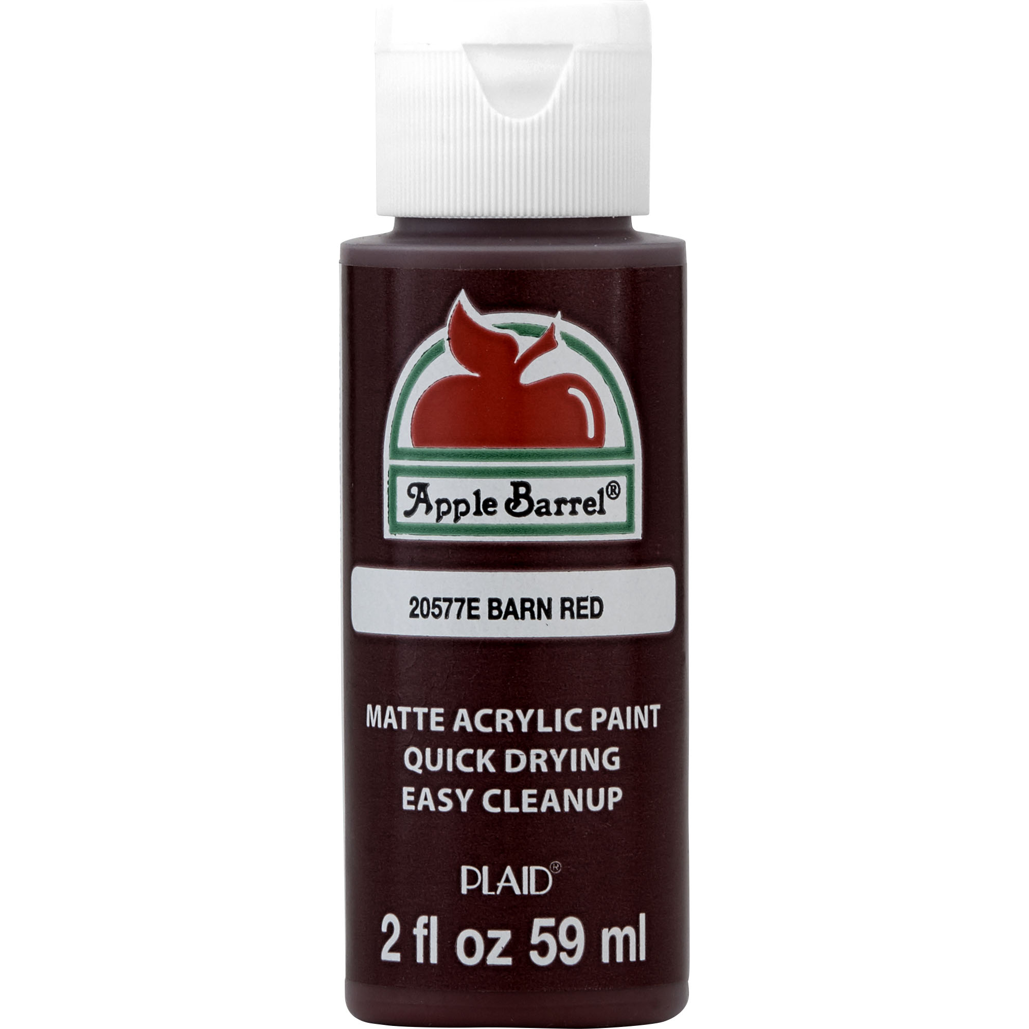 Apple Barrel Acrylic Craft Paint, Matte Finish, Barn Red, 2 fl oz