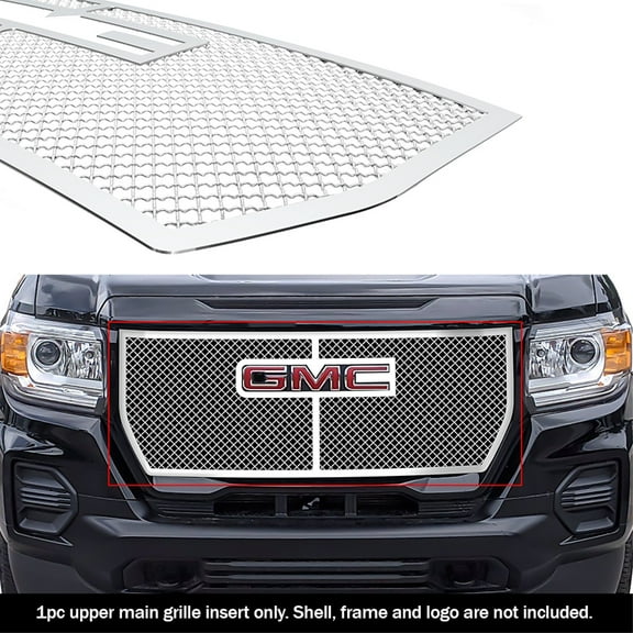 2021-2022 Gmc Canyon Elevation/ 2021-2022 Gmc Canyon At4 Stainless Steel Chrome Finish 2.5 Mm Wire Mesh Mesh Grille